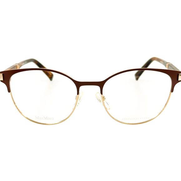 Max Mara MM1254 Womens Metal Eyeglass Frame D18 Brown Havana 51-17 - Picture 3 of 5